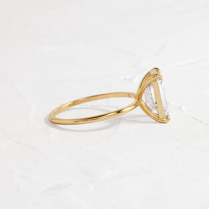 Solitaire-Emerald Lab Grown Diamond Engagement Ring