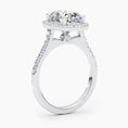 Load image into Gallery viewer, 2.58ct Oval E- VS Halo & Pave Diamond Engagement Ring
