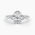 Load image into Gallery viewer, Radiant 2.42 CT Oval Lab-Grown Diamond Trio Engagement Ring 5
