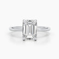 Load image into Gallery viewer, 2.58ct Emerald G- VS Solitaire Diamond Engagement Ring
