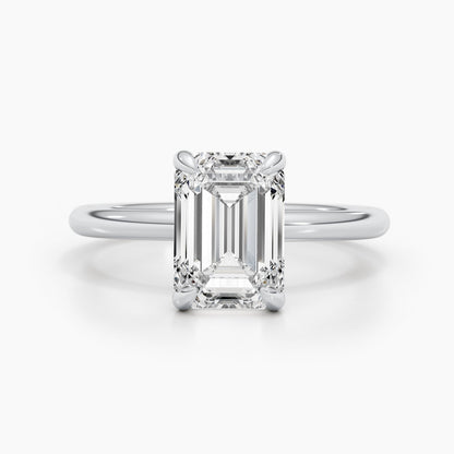 2.58 CT Emerald Lab-Grown Diamond Solitaire Engagement Ring 3