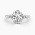 Load image into Gallery viewer, 2.63ct Oval F- VS Pave Diamond Engagement Ring
