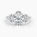 Load image into Gallery viewer, 2.61ct Oval G- VS 3 Stones Diamond Engagement Ring
