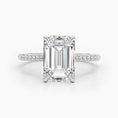 Load image into Gallery viewer, 4.5ct Emerald G- VS Pave Diamond Engagement Ring
