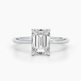 Load image into Gallery viewer, 1.79ct Emerald F- VS Solitaire Diamond Engagement Ring
