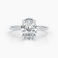 Load image into Gallery viewer, 2.5ct Oval G- VS Hidden Halo Diamond Engagement Ring
