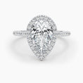 Load image into Gallery viewer, 2.51ct Pear F- VS Halo & Pave Diamond Engagement Ring
