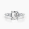 Load image into Gallery viewer, 2.1ct Emerald G- VS Pave Diamond Engagement Ring
