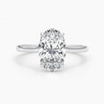 Load image into Gallery viewer, 2.5ct Oval G- VS Hidden Halo Diamond Engagement Ring
