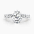 Load image into Gallery viewer, 2.79ct Oval E- VS Pave Diamond Engagement Ring
