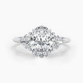 Load image into Gallery viewer, 2.7ct Oval F- VS 3 Stones Diamond Engagement Ring
