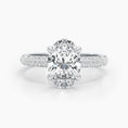 Load image into Gallery viewer, 2.81ct Oval E- VS Pave Diamond Engagement Ring
