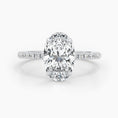 Load image into Gallery viewer, 2.67ct Oval G- VS Pave Diamond Engagement Ring
