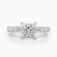 Load image into Gallery viewer, 1.5ct Princess F- VS Pave Diamond Engagement Ring
