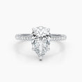 Load image into Gallery viewer, 2.51ct Pear F- VS Hidden Halo & Pave Diamond Engagement Ring
