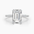 Load image into Gallery viewer, 5.02ct Emerald G- VS Pave Diamond Engagement Ring
