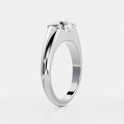 Solitaire- 1.0 CT Oval Moissanite Engagement Ring