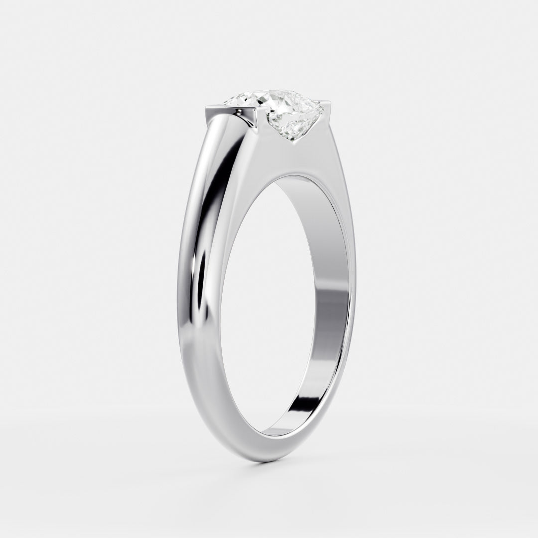 Solitaire- 1.0 CT Oval Moissanite Engagement Ring