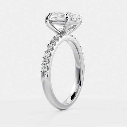 Solitaire-Oval Lab Grown Diamond Engagement Ring