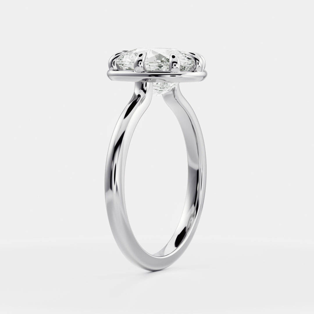 Solitaire-Oval Lab Grown Diamond Engagement Ring