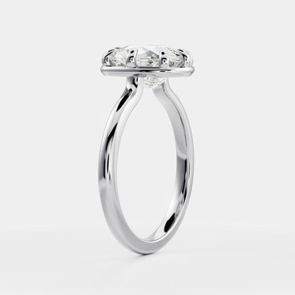 Solitaire-Oval Lab Grown Diamond Engagement Ring