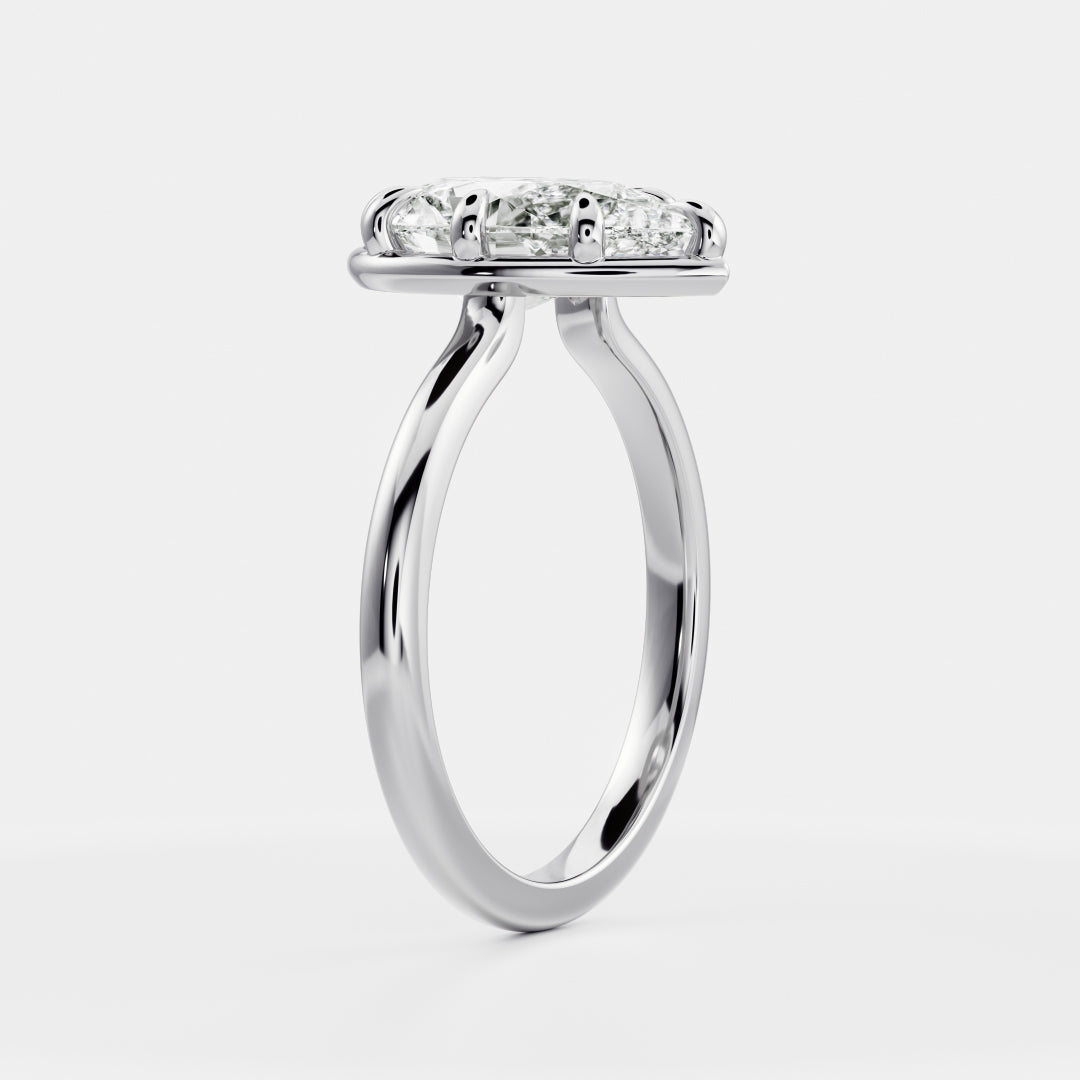 Solitaire-Oval Lab Grown Diamond Engagement Ring
