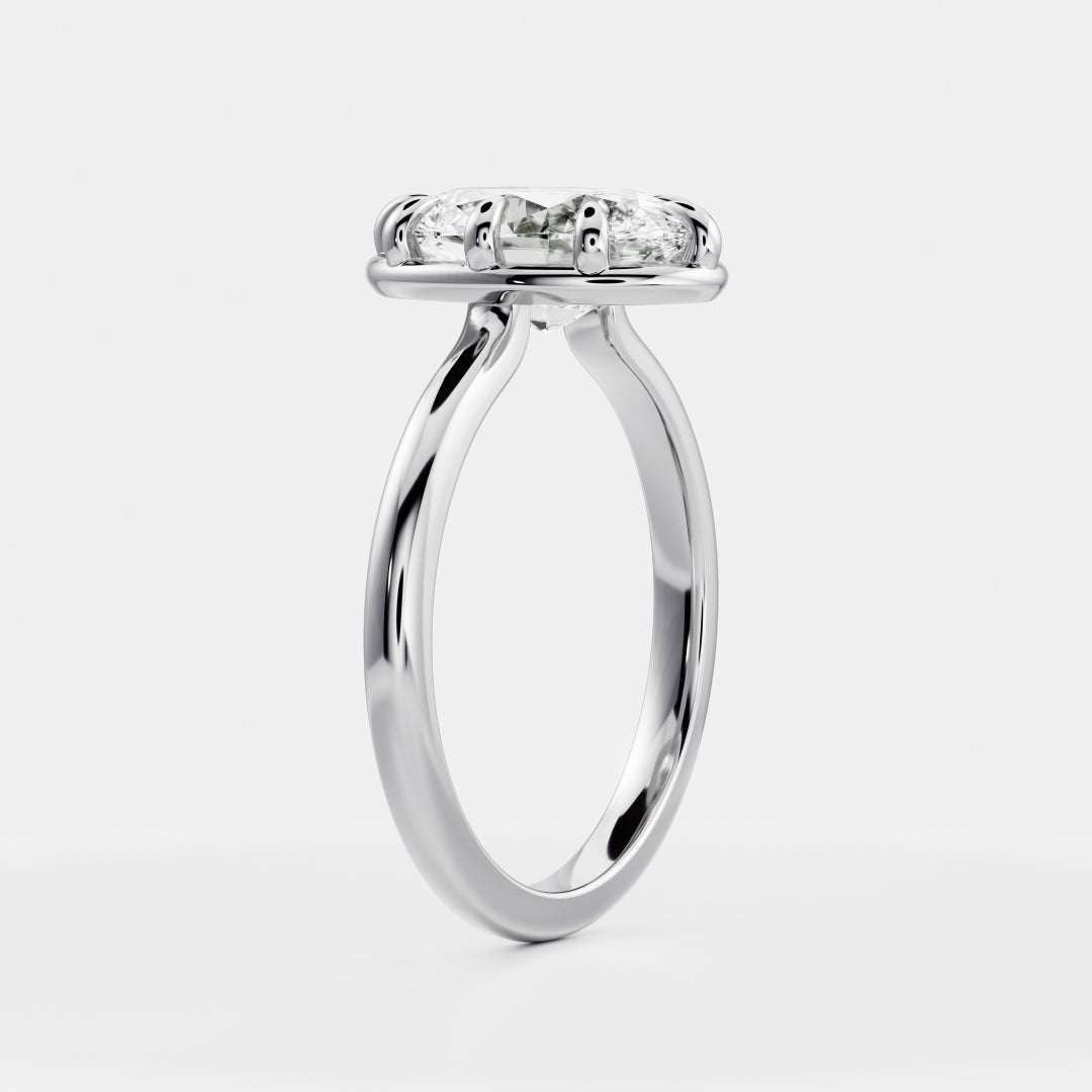 Solitaire-Oval Lab Grown Diamond Engagement Ring