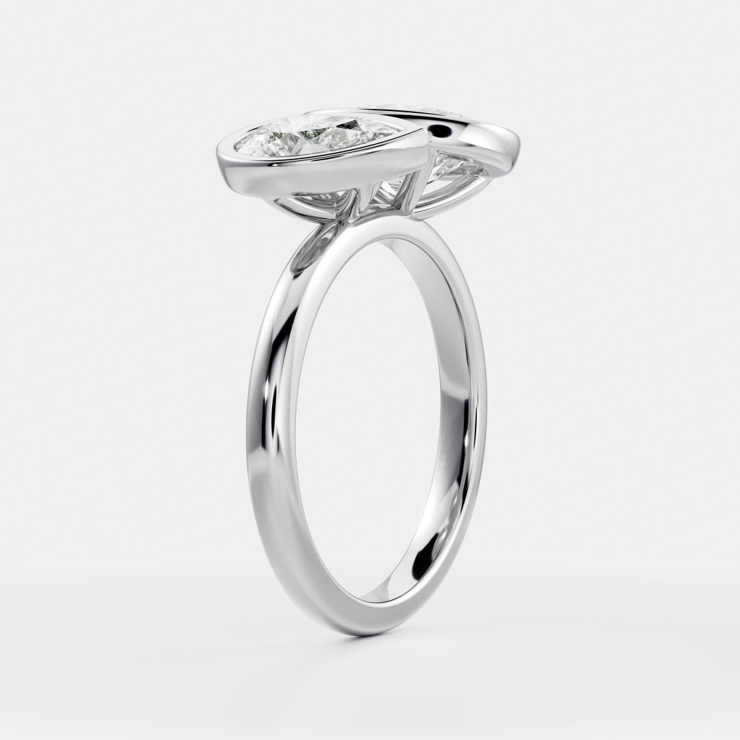 Solitaire- 1.0 CT Oval Moissanite Engagement Ring