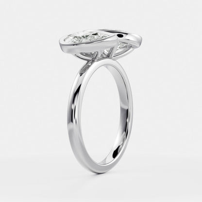 Solitaire- 1.0 CT Oval Moissanite Engagement Ring