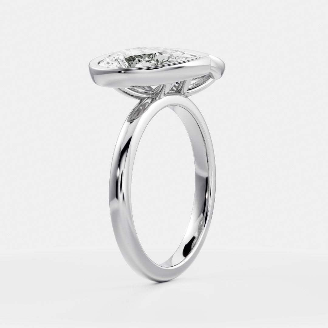 Solitaire- 1.0 CT Oval Moissanite Engagement Ring