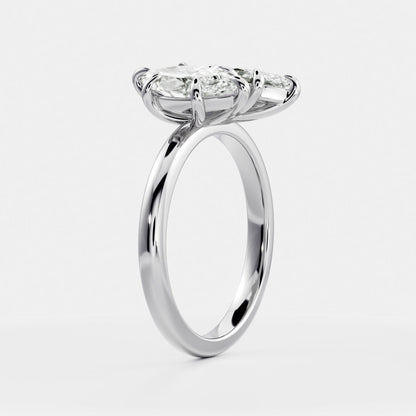 Solitaire- 1.0 CT Oval Moissanite Engagement Ring