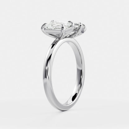 Solitaire- 1.0 CT Oval Moissanite Engagement Ring