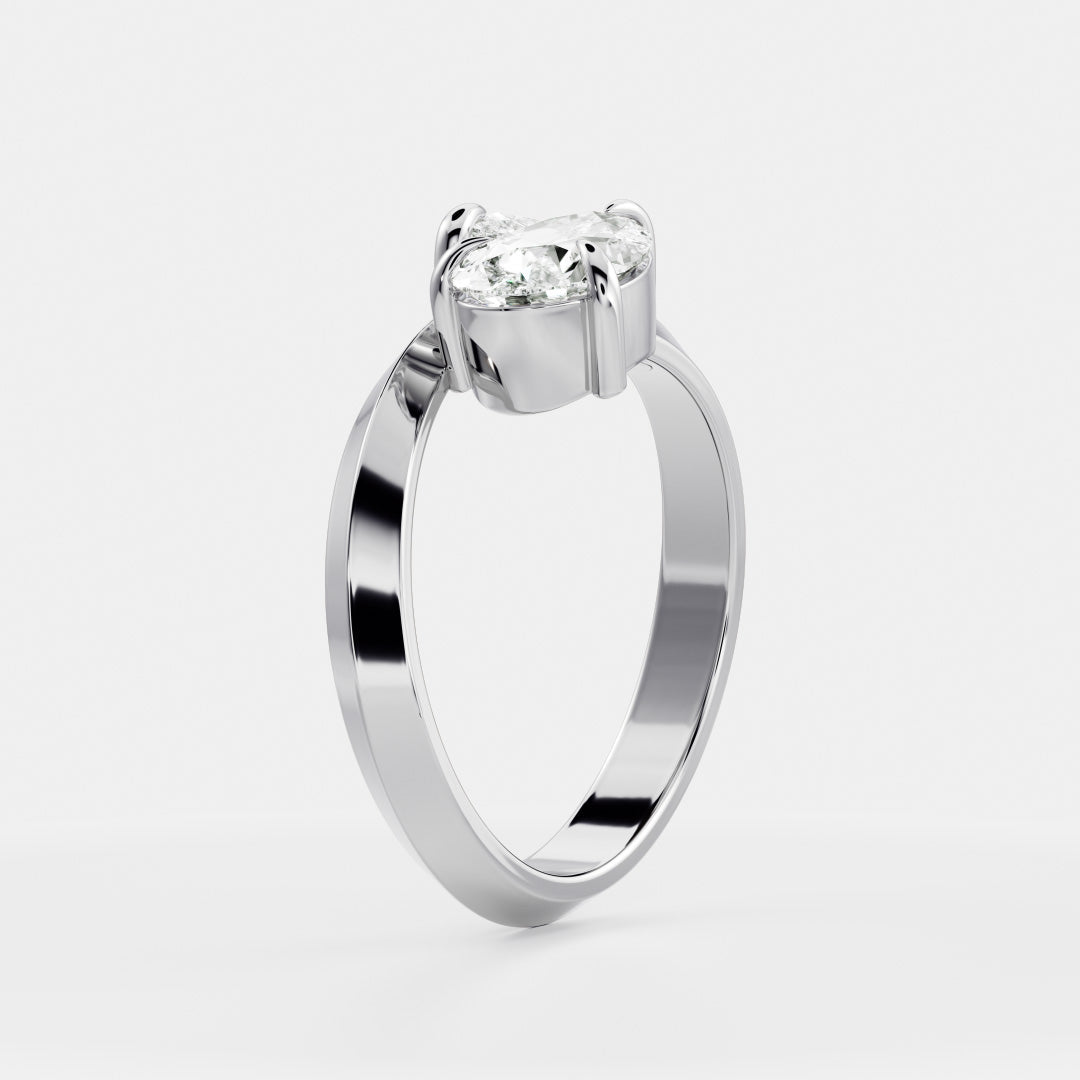 Solitaire-Oval Lab Grown Diamond Engagement Ring