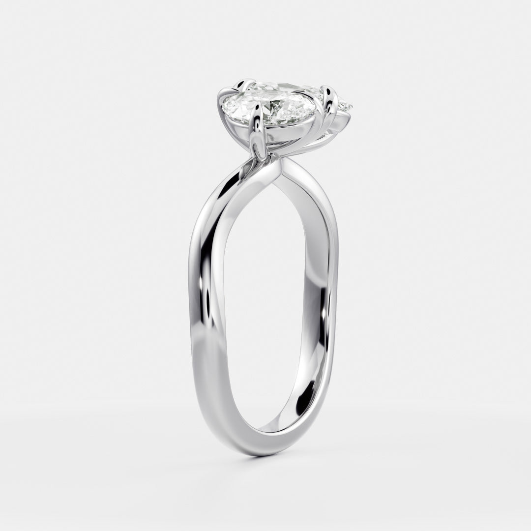 Solitaire-Oval Lab Grown Diamond Engagement Ring