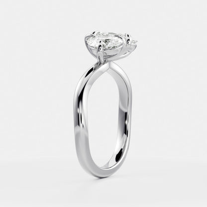 Solitaire-Oval Lab Grown Diamond Engagement Ring