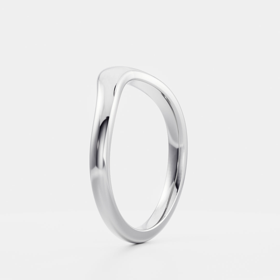 Plain Curved- Wedding Band
