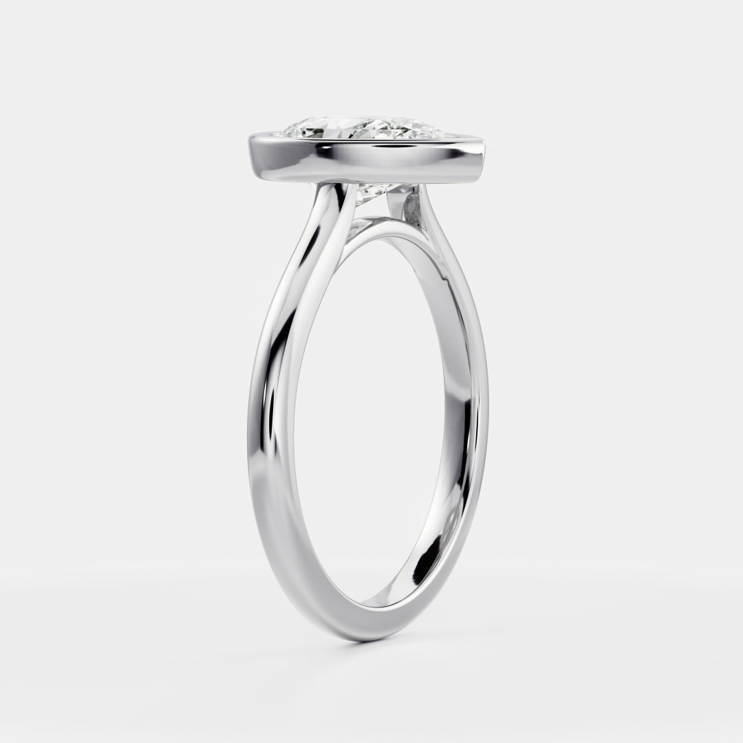 Solitaire-Oval Lab Grown Diamond Engagement Ring