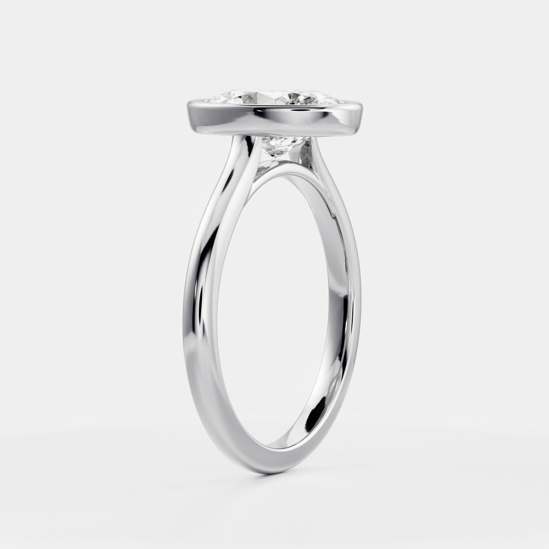 Solitaire-Oval Lab Grown Diamond Engagement Ring