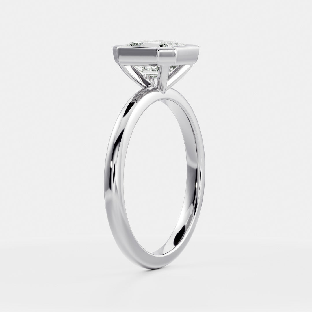 Solitaire- 1.0 CT Oval Moissanite Engagement Ring