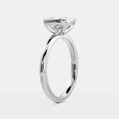 Solitaire- 1.0 CT Oval Moissanite Engagement Ring