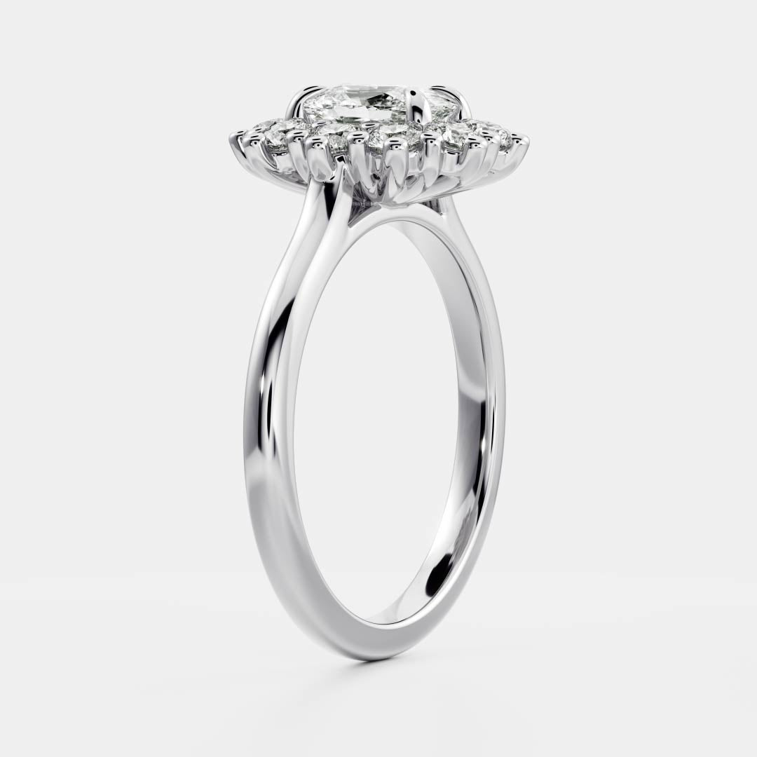 Solitaire- 1.0 CT Oval Moissanite Engagement Ring
