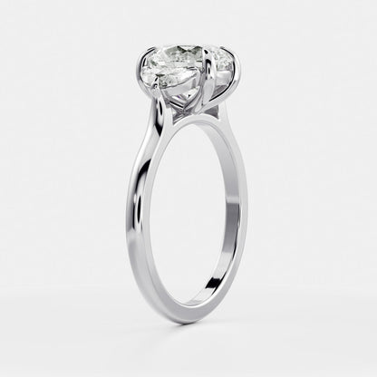 Solitaire- 1.0 CT Oval Moissanite Engagement Ring