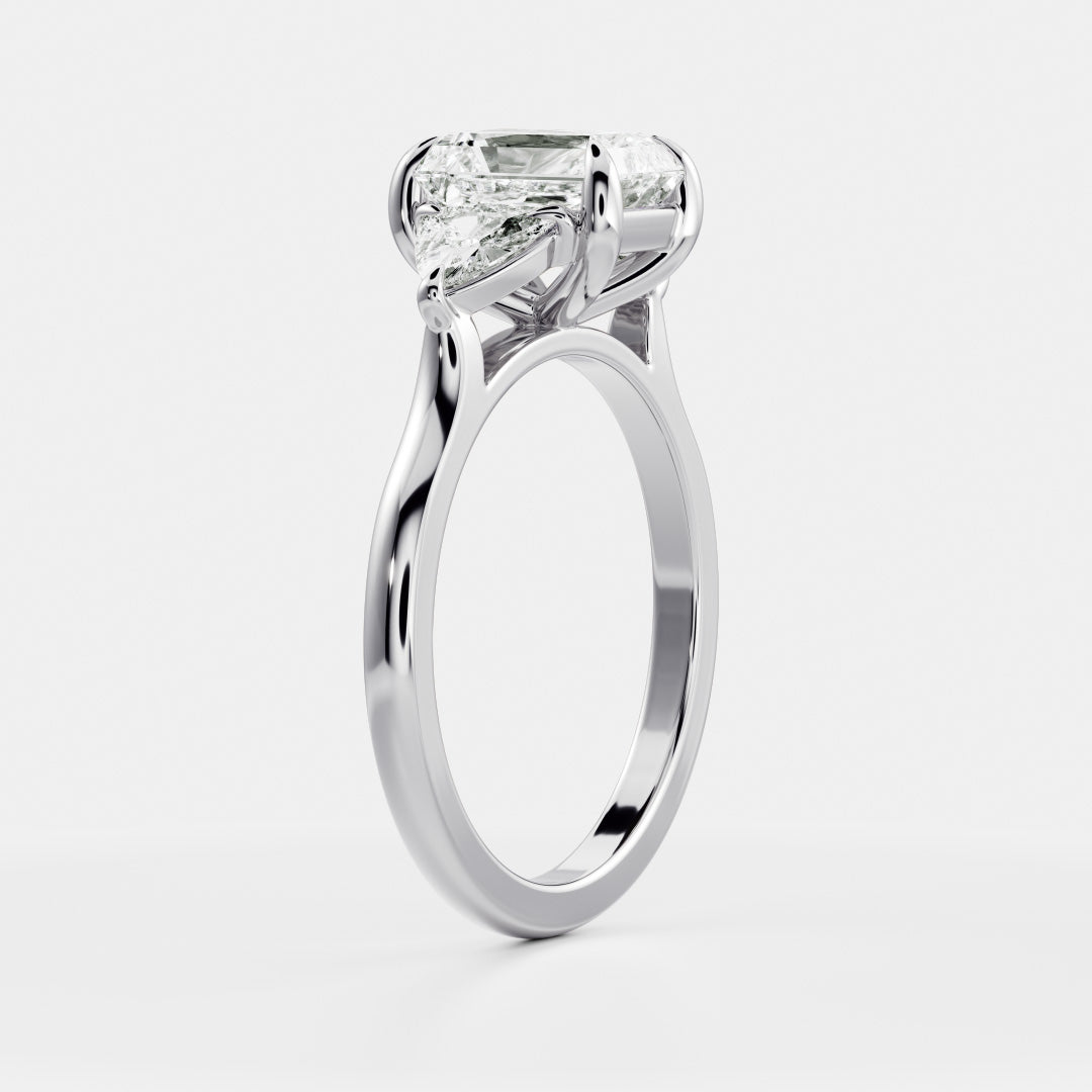 Solitaire- 1.0 CT Oval Moissanite Engagement Ring