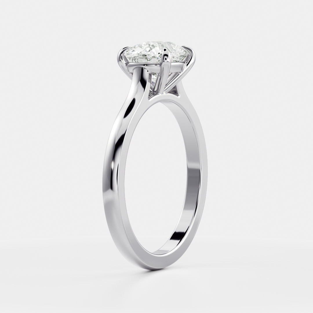 Solitaire-Oval Lab Grown Diamond Engagement Ring