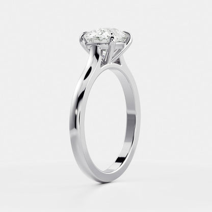 Solitaire-Oval Lab Grown Diamond Engagement Ring
