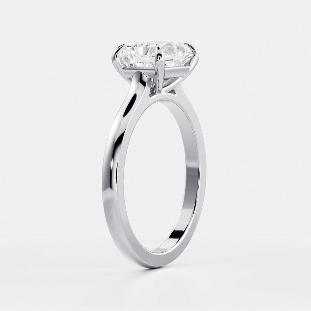 Solitaire- 1.0 CT Oval Moissanite Engagement Ring