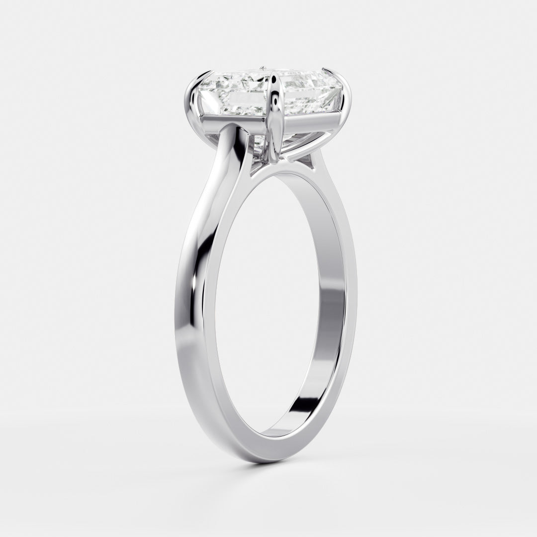 Solitaire- 1.0 CT Oval Moissanite Engagement Ring