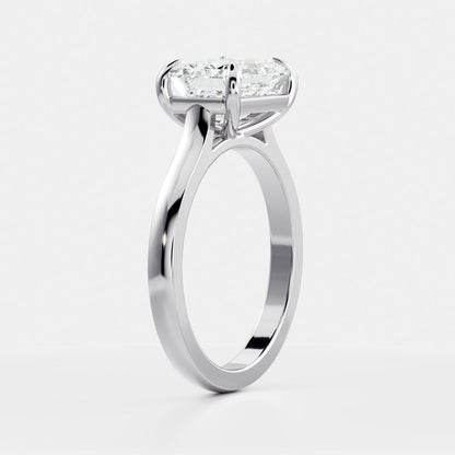 Solitaire- 1.0 CT Oval Moissanite Engagement Ring