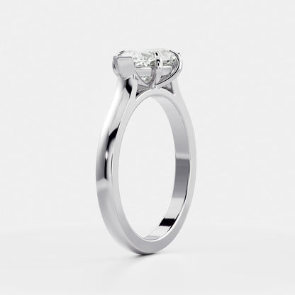 Solitaire- 1.0 CT Oval Moissanite Engagement Ring