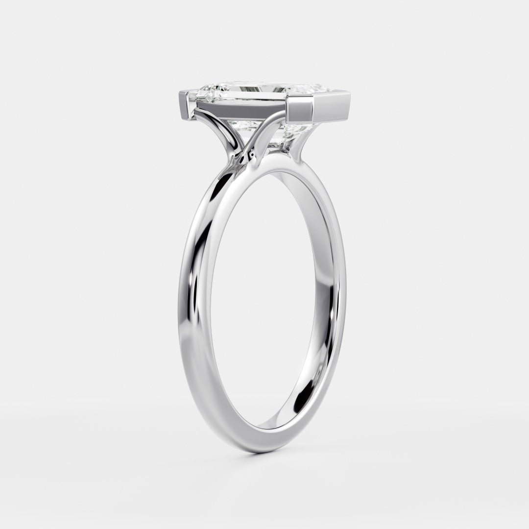 Solitaire- 1.0 CT Oval Moissanite Engagement Ring
